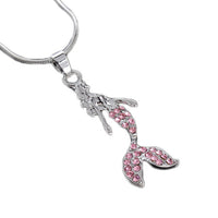 Trendy crystal Rhinestone Mermaid Statement Pendant Necklace for Women