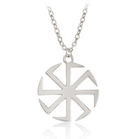 Silver Gold Sun Talisman Pagan Pendant Necklace for Women