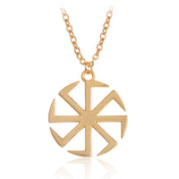 Silver Gold Sun Talisman Pagan Pendant Necklace for Women