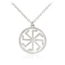 Silver Gold Sun Talisman Pagan Pendant Necklace for Women