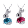 Delicate Rhinestone Little Rabbit Pendant Necklace for Men