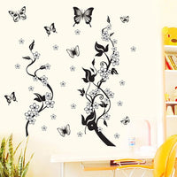 New Butterfly Flowers Tree Wall Stickers - sparklingselections