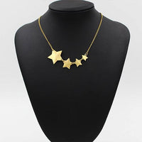 Gold Five-pointed Star Pendant Necklace - sparklingselections