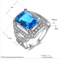 White & Blue Silver Filled Jewelry for Men