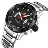Top Brand Men's Silver Full Steel Quartz Wristwatches
