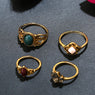 Vintage Gold Color Punk Midi 4pcs/sets Rings for Women