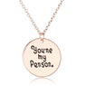 Round Shaped Statement Choker Long Pendant Necklace for Women