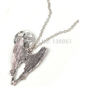 Vintage Forces Of Evil Pentagram Wings Unisex Pendant Necklace