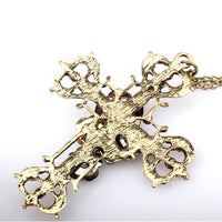 Cute Ancient Ways Cross Silvery skull And Roses Necklaces