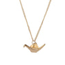 Metal Origami Crane Pendant Necklace for Women