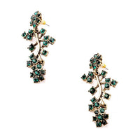 Tide All Match Crystal Branches Clearly Sparkly Earrings for Women