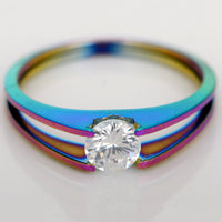 Stainless steel Crystal Rings for Women (316L)