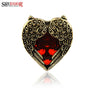 Punk Bronze plated Big Rhinestone Wings Ring for Men (Size JP:8)