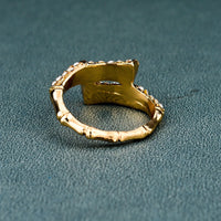Gold Color Austrian Crystal Rings For Women (SRI150008)