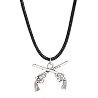 Trendy Male Double Guns Statement Necklace For Men