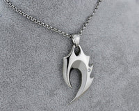 Geometric Titanium Steel Metal Pendant Necklace for Men
