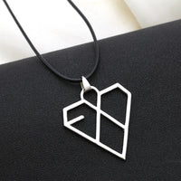 EXO Heart Shape Alloy Pendant Necklace for Women