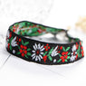 Ethnic Colorful Embroidering Flower Velvet Choker Necklace for Women