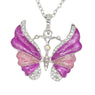 Trendy Crystal Butterfly Long Necklace for Women