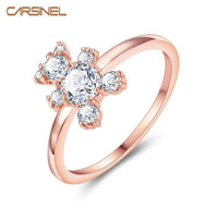 Rose Gold Crystal Zircon Ring - sparklingselections
