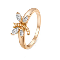 Zircon Dragonfly Jewelry Ring for Women