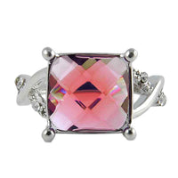 Big Square Crystal Stone Zircon Ring for Women