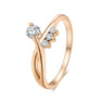 Exquisite Zircon Gold Color Ring for Women