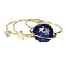 Cute Blue Star Rhinestones 3PCS set Joint Finger Rings  (Adjustable)