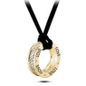 Gold And Silver Color Rhinestone Jewelry Love Necklaces Pendants for Women