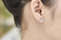 Stylish Real Silver Stud Women Earrings - sparklingselections
