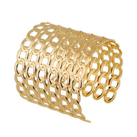 Punk Style Gold Hollow Cuff Bangle Bracelet for Women