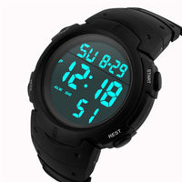 LCD Digital Rubber Sport Unisex Wrist Watch