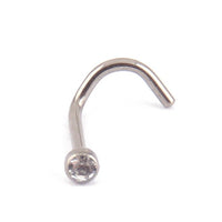 Titanium Nostril Nariz With Flat Gem Nostril Stud Nose Rings