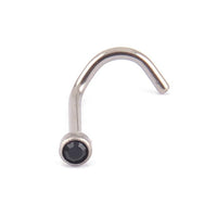 Titanium Nostril Nariz With Flat Gem Nostril Stud Nose Rings