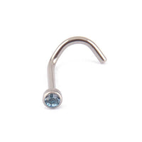 Titanium Nostril Nariz With Flat Gem Nostril Stud Nose Rings