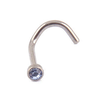 Titanium Nostril Nariz With Flat Gem Nostril Stud Nose Rings