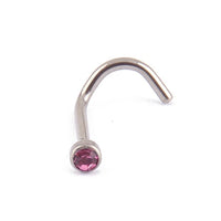 Titanium Nostril Nariz With Flat Gem Nostril Stud Nose Rings