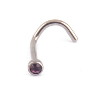 Titanium Nostril Nariz With Flat Gem Nostril Stud Nose Rings