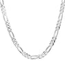 Silver Color Figaro Chain Necklace For Women