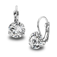 Super Flash Big Crystal Stone silver plated Earing