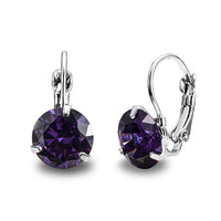 Super Flash Big Crystal Stone silver plated Earing