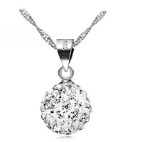 Silver Crystal Ball Shambhala Cherished Paris Necklace Pendant