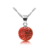 Silver Crystal Ball Shambhala Cherished Paris Necklace Pendant