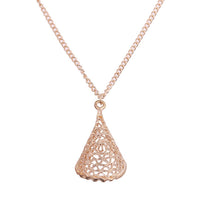 Gold-color Hollow Magic Cloak Alloy Pendant Necklace for Women