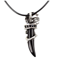 Alloy Acrylics Long Silver Pendant Necklace for Men