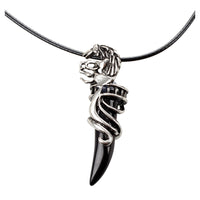 Alloy Acrylics Long Silver Pendant Necklace for Men