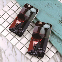 Newest fashion Red Wine And Grapes phone cover For iPhone - sparklingselections