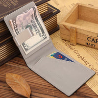 new Fashion Leather Silver Money Clip Slim Wallet - sparklingselections