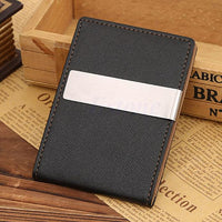 new Fashion Leather Silver Money Clip Slim Wallet - sparklingselections