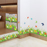 Spring Colorful Flower Grass Butterfly Clover Skirting Wall Sticker Kids Favorite High Quality Green Grass Posters Stickers Decor Your Home